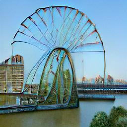 generated: a view of the Milllenium Wheel from the Thames #7